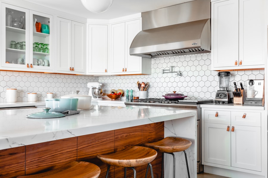 Remodeled kitchen with island